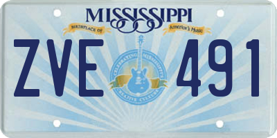 MS license plate ZVE491