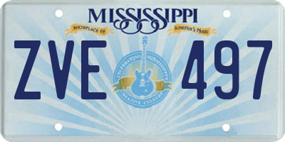 MS license plate ZVE497