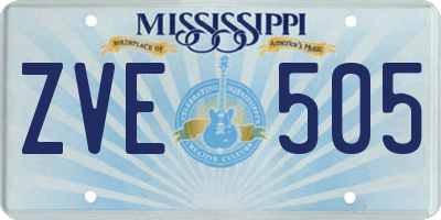MS license plate ZVE505