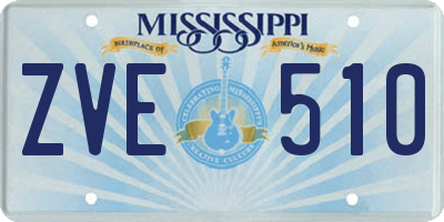 MS license plate ZVE510