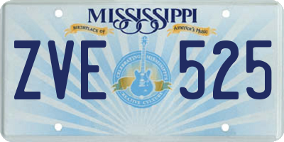 MS license plate ZVE525