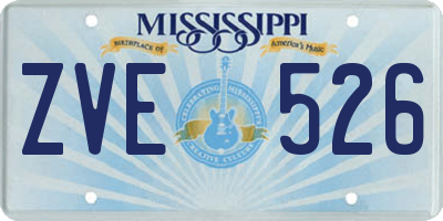 MS license plate ZVE526