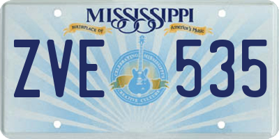 MS license plate ZVE535