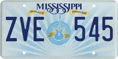 MS license plate ZVE545