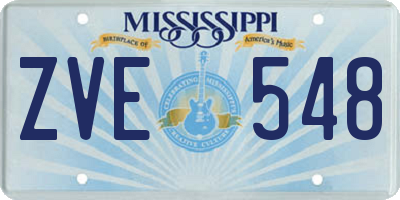 MS license plate ZVE548
