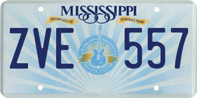 MS license plate ZVE557