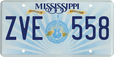 MS license plate ZVE558