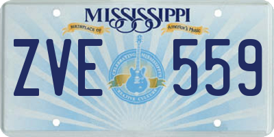 MS license plate ZVE559