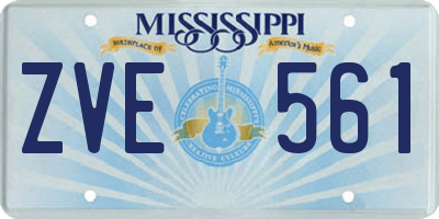 MS license plate ZVE561