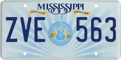 MS license plate ZVE563