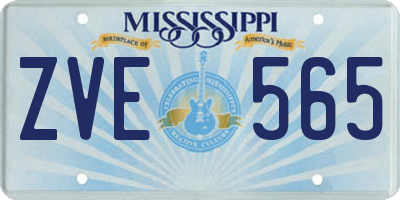 MS license plate ZVE565