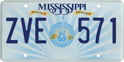 MS license plate ZVE571