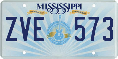 MS license plate ZVE573