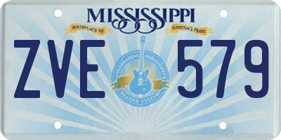 MS license plate ZVE579