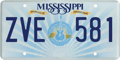 MS license plate ZVE581