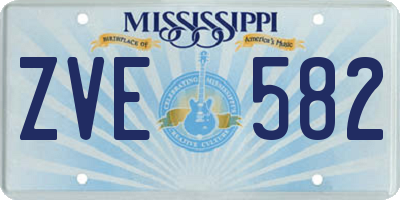 MS license plate ZVE582