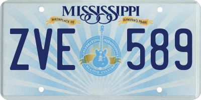 MS license plate ZVE589