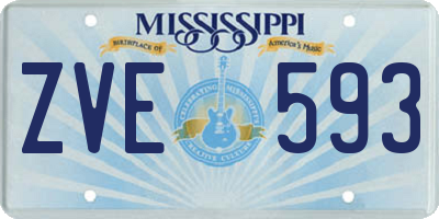 MS license plate ZVE593