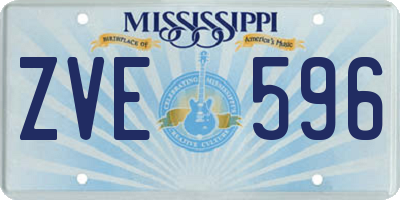 MS license plate ZVE596