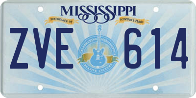 MS license plate ZVE614