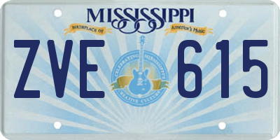 MS license plate ZVE615