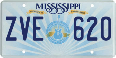 MS license plate ZVE620