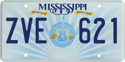 MS license plate ZVE621