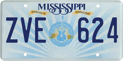 MS license plate ZVE624