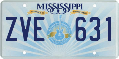 MS license plate ZVE631