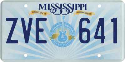 MS license plate ZVE641