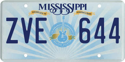MS license plate ZVE644