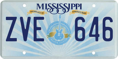 MS license plate ZVE646