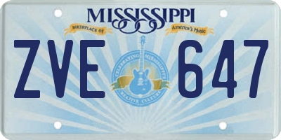 MS license plate ZVE647