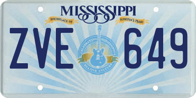 MS license plate ZVE649
