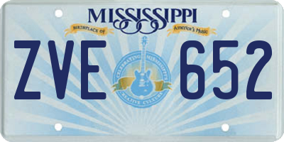 MS license plate ZVE652