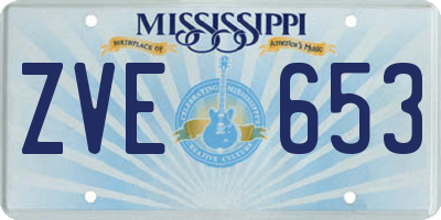 MS license plate ZVE653