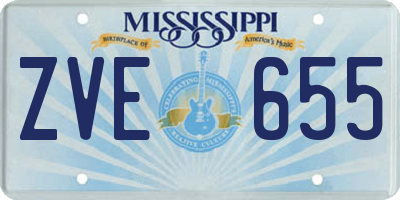 MS license plate ZVE655
