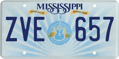 MS license plate ZVE657
