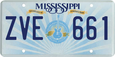 MS license plate ZVE661