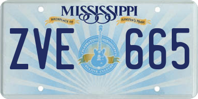 MS license plate ZVE665