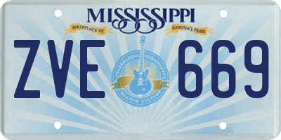 MS license plate ZVE669