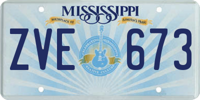 MS license plate ZVE673