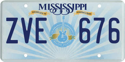 MS license plate ZVE676