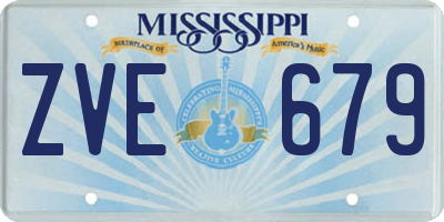 MS license plate ZVE679