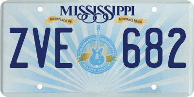 MS license plate ZVE682