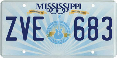 MS license plate ZVE683