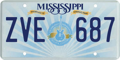 MS license plate ZVE687