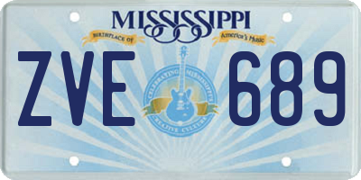 MS license plate ZVE689