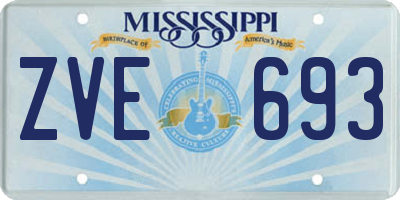 MS license plate ZVE693