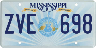 MS license plate ZVE698